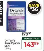 Dis-Chem Dr Teal's Pure Epsom Salt-1.36kg offer