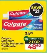 Dis-Chem Colgate Maximum Cavity Protection Toothpaste-For 2 x 100ml offer