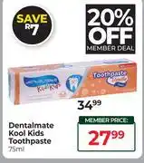 Dis-Chem Dentalmate kool Kids Toothpaste-75ml offer