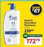 Dis-Chem Head & Shoulder Shampoo-1Ltr offer