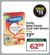Dis-Chem Purity Baby Cereal (Just Add Water)-450g offer