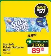 Dis-Chem Sta-Soft Fabric Softener Refill-For 3 x 500ml offer