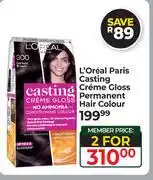 Dis-Chem L'Oreal Paris Casting Creme Gloss Permanent Hair Colour-For 2 offer