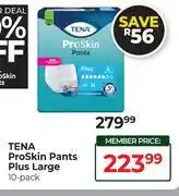 Dis-Chem Tena Pro Skin Pants Plus Large 10 Pack offer
