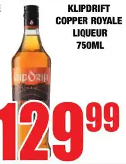 Boxer Liquors Klipdrift copper royale liqueur offer
