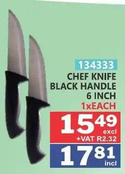 Arrow Cash And Carry Chef knife black handle 6 inch offer