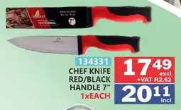 Arrow Cash And Carry Chef knife red/ black handle offer