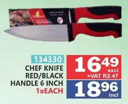 Arrow Cash And Carry Chef knife red/ black handle 6 inch offer