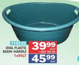 Arrow Cash And Carry Oval plastic basin + handle offer