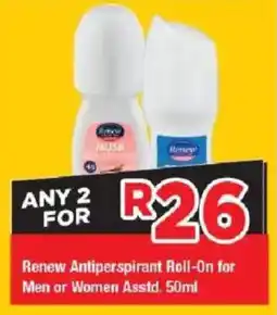 OK Grocer Renew Antiperspirant Roll-On for Men or Women offer