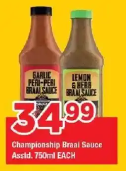 OK Grocer Championship Braai Sauce offer