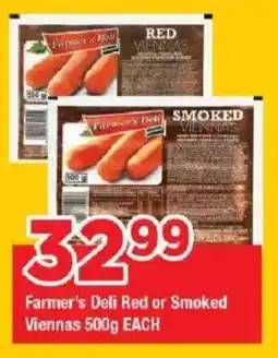 OK Grocer Farmer's Deli Red or Smoked Viennas offer