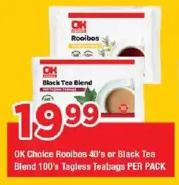 OK Grocer OK Choice Rooibos or Black Tea Blend Tagless Teabags offer