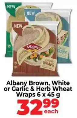 Food Lover's Market Albany Brown, White or Garlic & Herb Wheat Wraps offer
