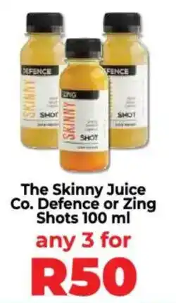 Food Lover's Market The Skinny Juice Co. Defence or Zing Shots offer