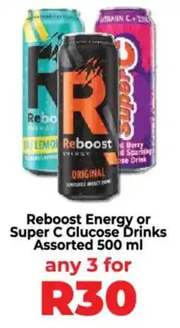 Food Lover's Market Reboost Energy or Super C Glucose Drinks Assorted offer