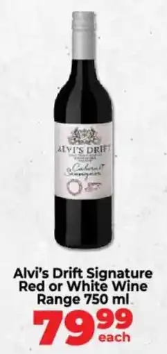 Food Lover's Market Alvi's Drift Signature Red or White Wine Range offer