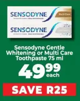 Food Lover's Market Sensodyne Gentle Whitening or Multi Care Toothpaste offer