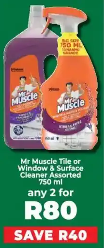 Food Lover's Market Mr Muscle Tile or Window & Surface Cleaner Assorted offer