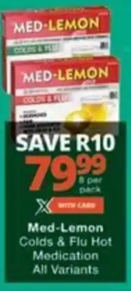 Checkers Med-Lemon Colds & Flu Hot Medication All Variants offer