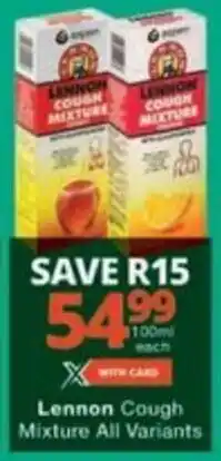 Checkers Lennon Cough Mixture All Variants offer