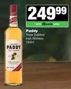 Spar Tops Paddy Triple Distilled Irish Whisky-750ml offer