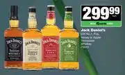 Spar Tops Jack Daniel's Old No.7 Fire, Honey Or Apple Tennessee Whisky-750ml offer