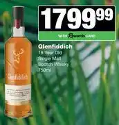 Spar Tops Glenfiddich 18 Year Old Single Malt Scotch Whisky-750ml offer