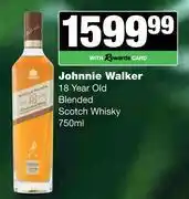 Spar Tops Johnnie Walker 18 Year Old Blended Scotch Whisky-750ml offer