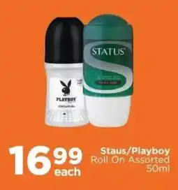 Check Star Staus/ Playboy Roll On Assorted offer