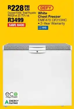 OK Furniture Defy White Chest Freezer offer
