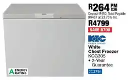 OK Furniture KIC White Chest Freezer offer