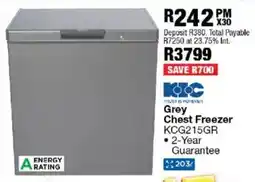 OK Furniture KIC Grey Chest Freezer offer