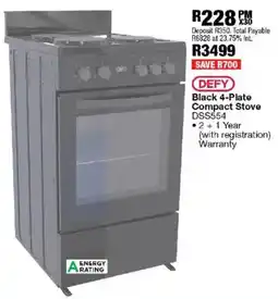 OK Furniture Defy Black 4-Plate Compact Stove offer