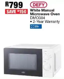 OK Furniture Defy White Manual Microwave Oven offer