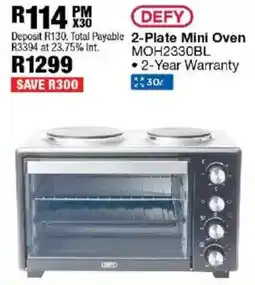 OK Furniture Defy 2-Plate Mini Oven offer