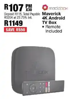 OK Furniture Mediabox Maverick 4K Android TV Box offer