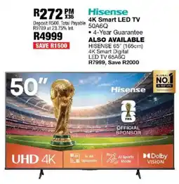 OK Furniture Hisense 50" 4K Smart LED TV offer