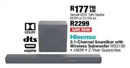 OK Furniture Hisense 3.1-Channel Soundbar with Wireless Subwoofer offer