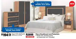 OK Furniture Kiara Headboard and Pedestals offer