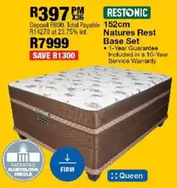 OK Furniture Restonic 152cm Natures Rest Base Set offer