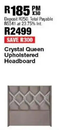 OK Furniture Crystal Queen Upholstered Headboard offer