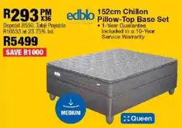 OK Furniture Edblo 152cm Chillon Pillow-Top Base Set offer