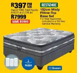 OK Furniture Restonic 152cm Misty Pillow-Top Base Set offer