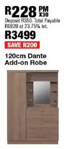 OK Furniture Dante Add-on Robe offer