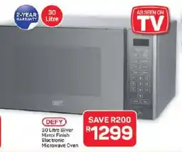 Pick n Pay Hypermarket Defy Silver Mirror Finish Electronic Microwave Oven offer