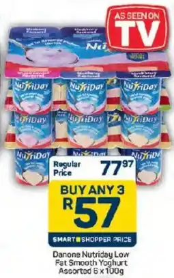 Pick n Pay Hypermarket Danone Nutriday Low Fat Smooth Yoghurt Assorted offer
