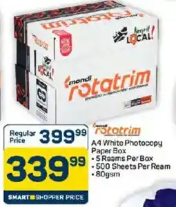 Pick n Pay Hypermarket Mondi Rotatrim A4 White Photocopy Paper Box offer