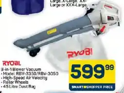 Pick n Pay Hypermarket Ryobi 3-in-1 Blower Vacuum offer