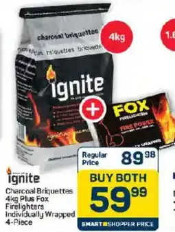 Pick n Pay Hypermarket Ignite Charcoal Briquettes Plus Fox Firelighters offer
